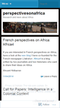 Mobile Screenshot of perspectivesonafrica.wordpress.com