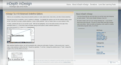 Desktop Screenshot of indepthindesign.wordpress.com