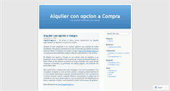 Desktop Screenshot of alquilerconopcionacompra.wordpress.com