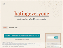 Tablet Screenshot of hatingeveryone.wordpress.com