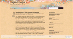 Desktop Screenshot of holyemptyspace.wordpress.com