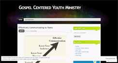 Desktop Screenshot of gospelcenteredyouthministry.wordpress.com