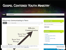 Tablet Screenshot of gospelcenteredyouthministry.wordpress.com