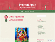 Tablet Screenshot of premaarpan.wordpress.com