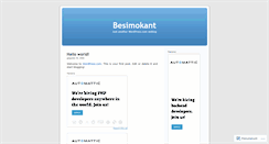 Desktop Screenshot of besimokant.wordpress.com