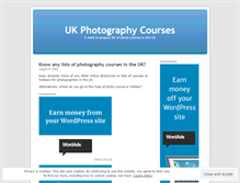 Tablet Screenshot of photographycourses.wordpress.com