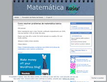 Tablet Screenshot of matematicareplay.wordpress.com
