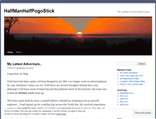 Tablet Screenshot of halfmanhalfpogostick.wordpress.com