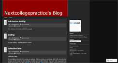 Desktop Screenshot of nextcollegepractice.wordpress.com