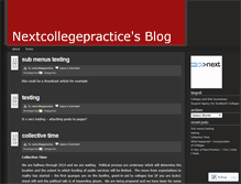 Tablet Screenshot of nextcollegepractice.wordpress.com