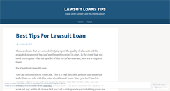 Desktop Screenshot of lawsuitloansinfo.wordpress.com