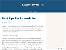 Tablet Screenshot of lawsuitloansinfo.wordpress.com