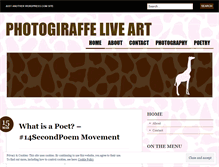 Tablet Screenshot of photogiraffelive.wordpress.com