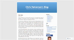 Desktop Screenshot of chrishalverson.wordpress.com