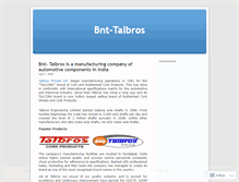 Tablet Screenshot of bnttalbros.wordpress.com