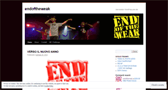 Desktop Screenshot of endoftheweak.wordpress.com