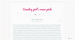 Desktop Screenshot of countrygirlswearpink.wordpress.com