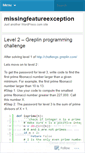 Mobile Screenshot of missingfeatureexception.wordpress.com