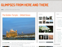 Tablet Screenshot of glimpsesfromhereandthere.wordpress.com