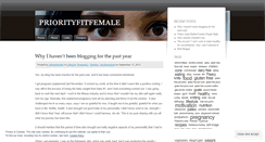 Desktop Screenshot of priorityfitfemale.wordpress.com