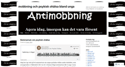 Desktop Screenshot of antimobbning.wordpress.com