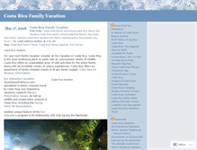 Tablet Screenshot of costaricafamilyvacation.wordpress.com