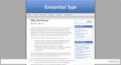 Desktop Screenshot of existentialtype.wordpress.com