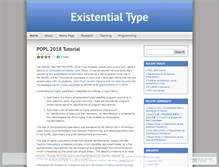 Tablet Screenshot of existentialtype.wordpress.com