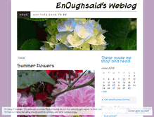 Tablet Screenshot of en0ughsaid.wordpress.com
