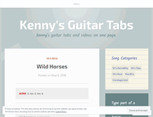 Tablet Screenshot of kennyguitartab.wordpress.com