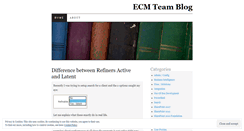 Desktop Screenshot of ecmteamblog.wordpress.com