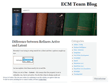 Tablet Screenshot of ecmteamblog.wordpress.com