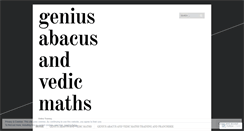 Desktop Screenshot of geniusabacus.wordpress.com