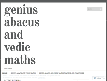 Tablet Screenshot of geniusabacus.wordpress.com