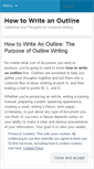 Mobile Screenshot of howtowriteanoutline.wordpress.com