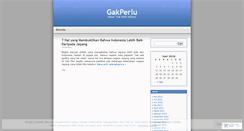Desktop Screenshot of gakperlu.wordpress.com