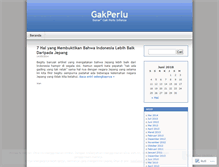 Tablet Screenshot of gakperlu.wordpress.com