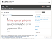 Tablet Screenshot of nickholder.wordpress.com