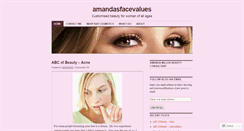 Desktop Screenshot of amandasfacevalues.wordpress.com