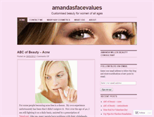 Tablet Screenshot of amandasfacevalues.wordpress.com