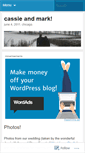 Mobile Screenshot of cassieandmark.wordpress.com