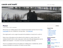 Tablet Screenshot of cassieandmark.wordpress.com