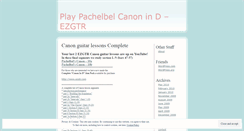 Desktop Screenshot of guitarpachelbelcanon.wordpress.com