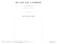 Tablet Screenshot of mylifehasapurpose.wordpress.com