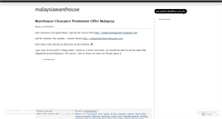 Desktop Screenshot of malaysiawarehouse.wordpress.com