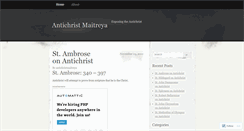 Desktop Screenshot of antichristmaitreya.wordpress.com