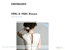 Tablet Screenshot of edenology.wordpress.com