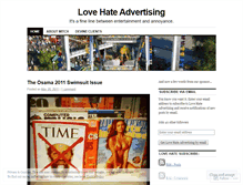 Tablet Screenshot of lovehateadvertising.wordpress.com