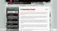 Desktop Screenshot of calledtorecklessabandon.wordpress.com