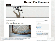 Tablet Screenshot of hockeyfordummies.wordpress.com